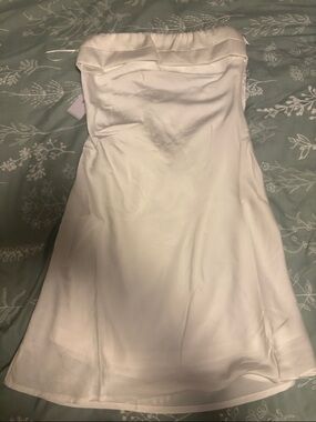 Princess Polly Strapless White Mini Dress. Never worn